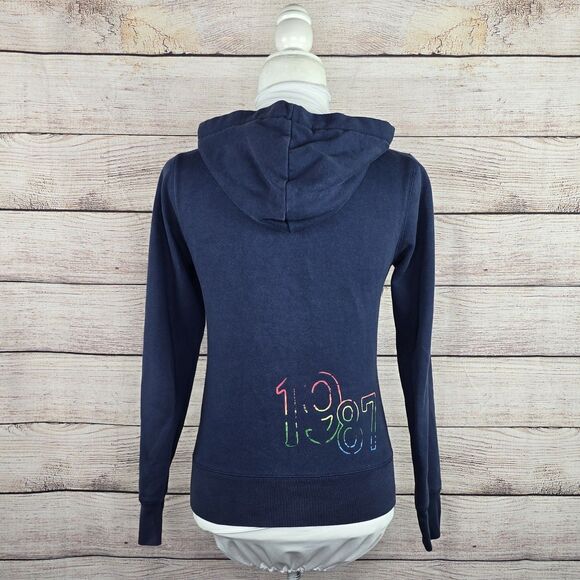 Aeropostale Full Zip Vintage Y2K Graffiti Print Hooded Sweatshirt Small Mallcore - Picture 4 of 8